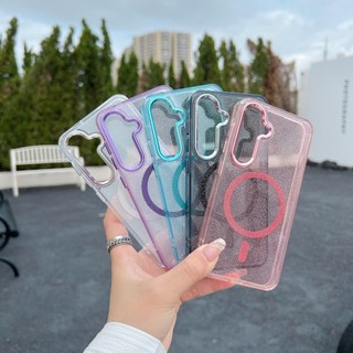 Thích hợp cho Ốp điện thoại Samsung Galaxy A05 A05S A55 A35 A25 A15 S23 S24 ULTRA PLUS FE 4G / 5G, có thiết kế vỏ điện thoại từ tính mạnh trong suốt chống sốc