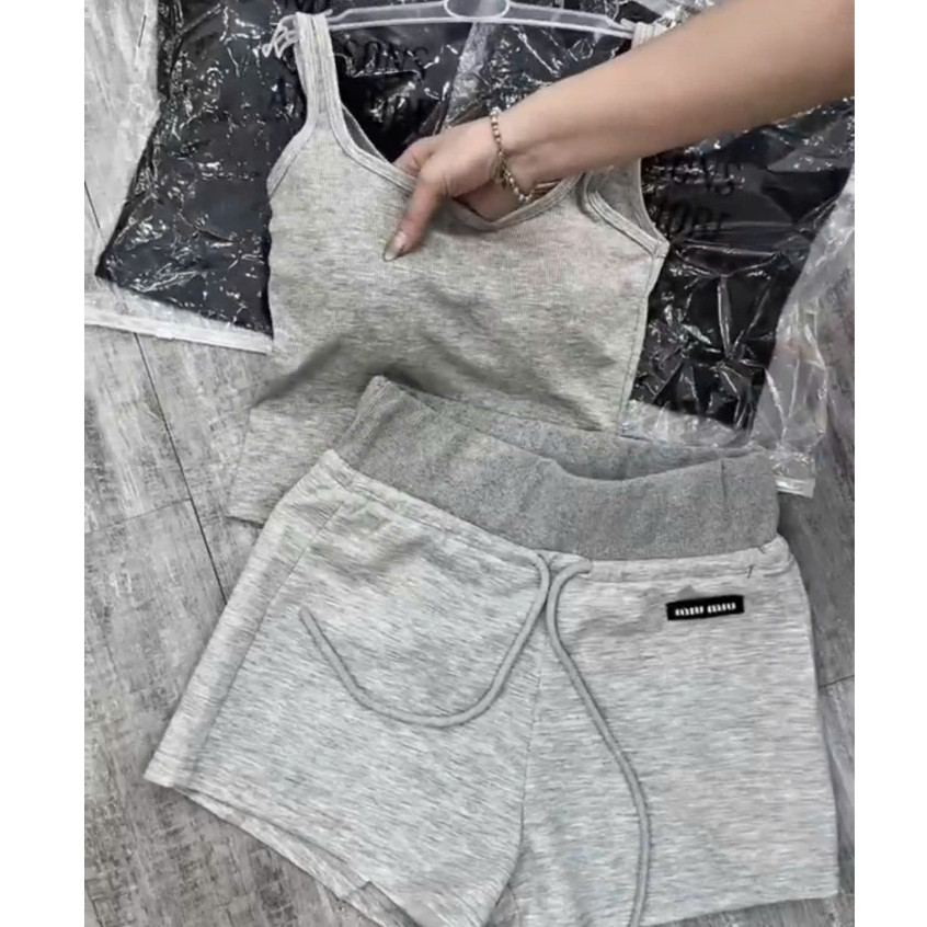 Set Tanktop Mix Quần Đùi Mac Mim Mim KCloset Cạp Cao Chất Cotton Mềm Mịn Nữ Tính NA792