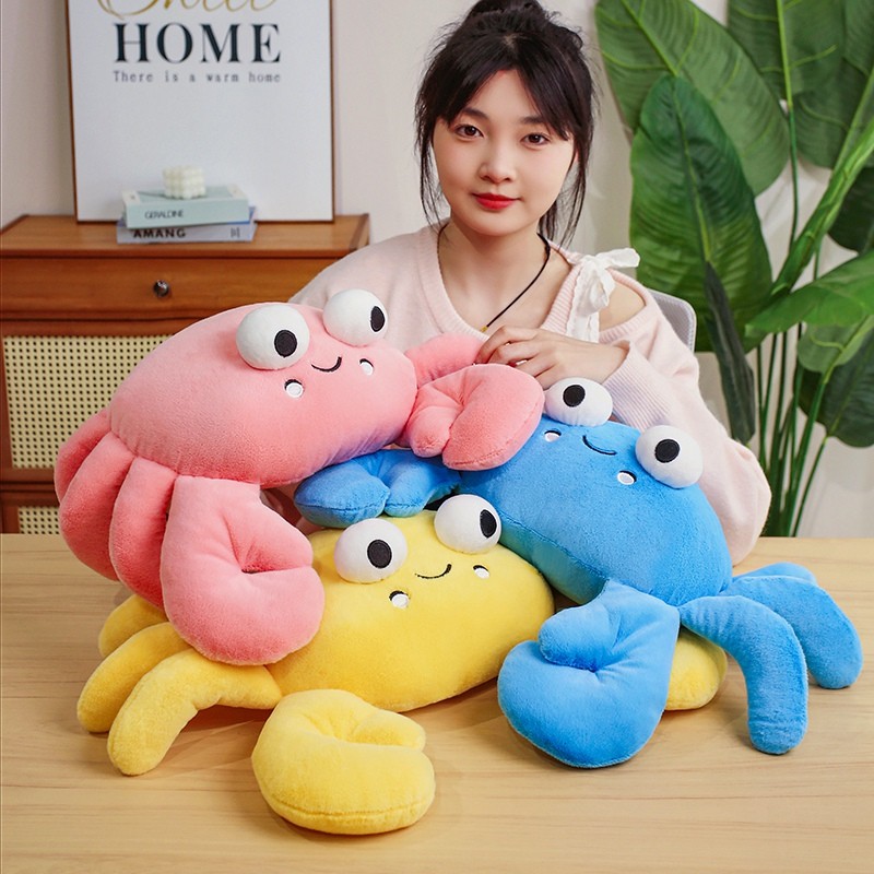 Rytanda Cua Sang Trọng Đồ Chơi Mô Phỏng Dễ Thương Búp Bê Cua Lớn Móc Khóa Động Vật Mềm Sofa Đệm Vui Vẻ Động Vật Biển Trẻ Em Đồ Chơi Nhẹ Nhàng Quà Tặng Sinh Nhật Quà Tặng Bạn Gái