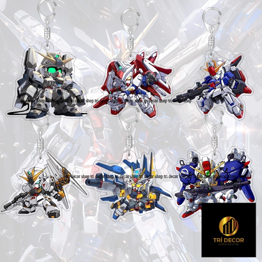 55cm Móc Khóa Di Động Phù Hợp Với Gundam Anime Acrylic Trang Trí Thùng Hoạt Hình  Túi