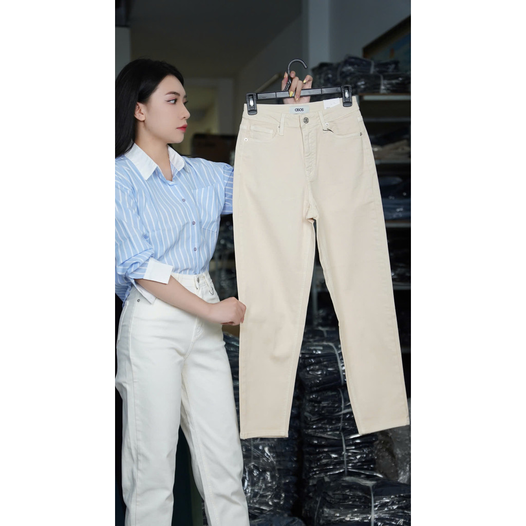 Ảnh TTTHAO - Quần Jeans Nữ Dáng Baggy Cao Cấp dài 92cm Cạp Cao Hàng VNXK J9 4