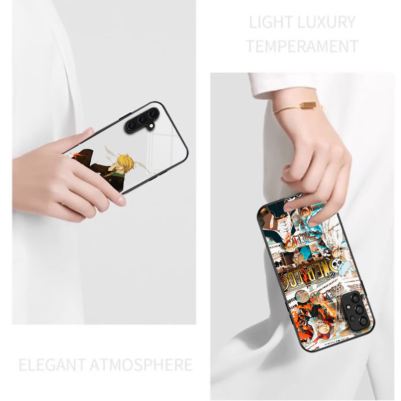 Ốp Điện Thoại Kính Cường Lực one piece sanji 02 Cho Samsung Galaxy A11 A14 A20 A30 A22 A32 A33 A34 A40 A42 A51 4G A52 A53 A54 A70 A71 A72 A73 5G