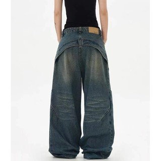GKSSS Quần Jean Nam Thời Trang Mỹ retro Phong Cách Đường Phố Chất Lượng Cao Trung Tính Phong Cách Quần Jean scimitar