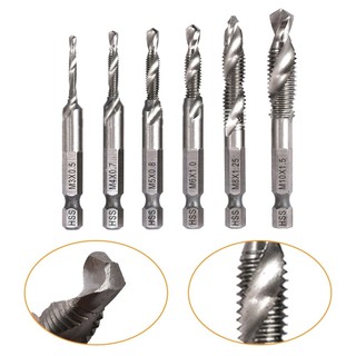 [Fuxin] 6 CÁI 4341 Máy Tap Mở Chamfer Tap Tool Khoan Khai thác Bộ tích hợp