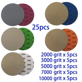 [Fuxin] 25 Đĩa chà nhám Grit 5 "125mm ướt / khô / 3000 / 5000 / 7000 / 10000