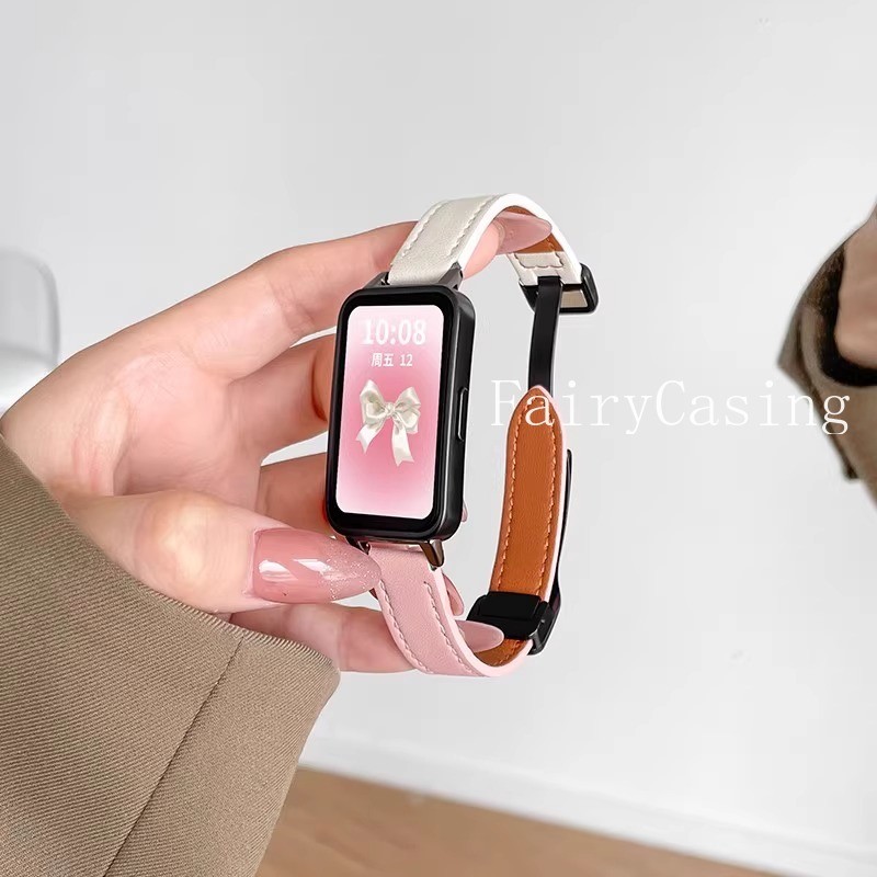 Dây Da Từ Tính Cho Huawei Band 11 Pro 10 9 8 Vòng Tay Có Thể Điều Chỉnh Thể Thao Cho Đồng Hồ Huawei Fit 3 4 4pro Dây Đeo Tay