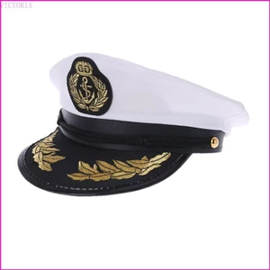 Vic Trắng Trưởng Thành Du Thuyền Thuyền Thuyền Trưởng Hải Quân Mũ Trang Phục Đảng Cosplay Đầm Thủy Thủ