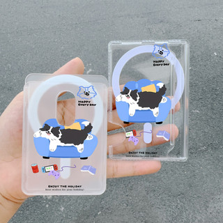 Happy Everyday Lovely Cat Wallet cho iPhone 16 15 14 13 12 16Pro Max Plus Thẻ phong cách nhựa Ví điện thoại cho vỏ bỏ túi