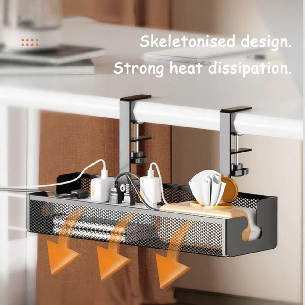 Awngd Dưới Giá Để Đồ, Kệ Không Khoan Cáp Quản Lý Khay, Dưới Bàn Phụ Kiện Lưu Trữ Bàn Làm Việc Bằng Thép Carbon Để Bàn Dây Tổ Chức