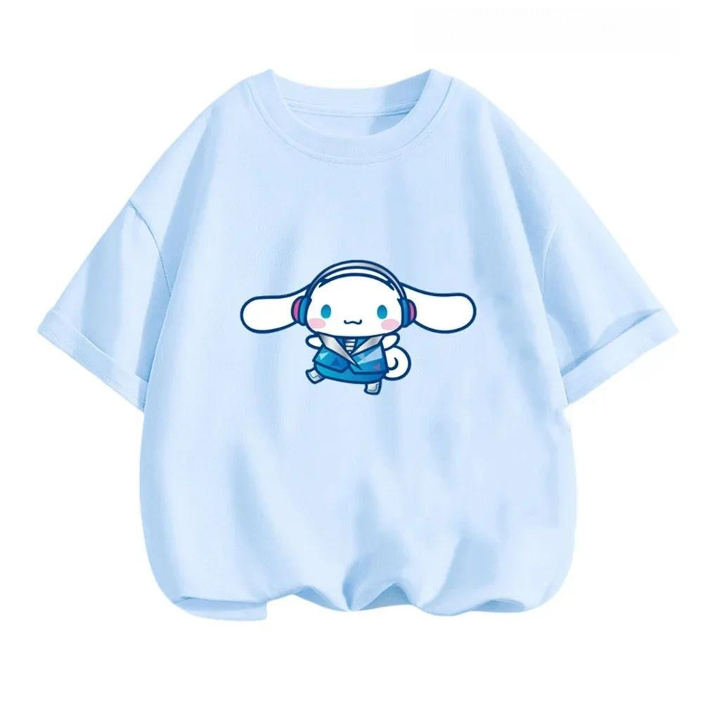 Trẻ Em 'Cinnamoroll Ngắn Tay T-Shirt Mùa Hè Phim Hoạt Hình Giản Dị Mặc Cho Bé Trai Và Bé Gái