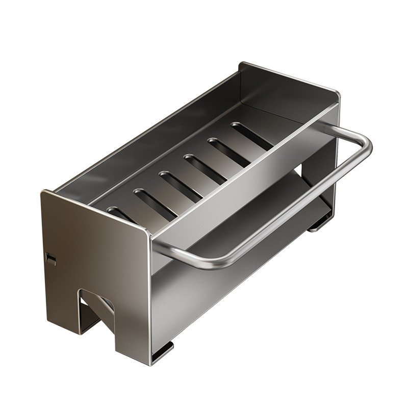 Giá đỡ miếng bọt biển bồn rửa Inox Giỏ đựng bàn chải Giá treo bát đĩa Giá treo xà phòng