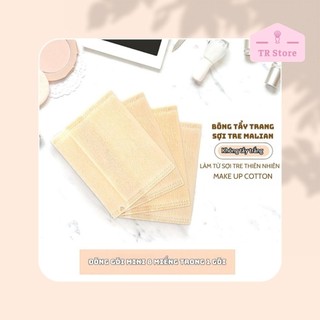 [Tách lẻ] Bông Tẩy Trang Mini Cao Cấp 2 Lớp Sợi Tre - Gói 8 Miếng Tiện Lợi Bỏ Túi Du Lịch