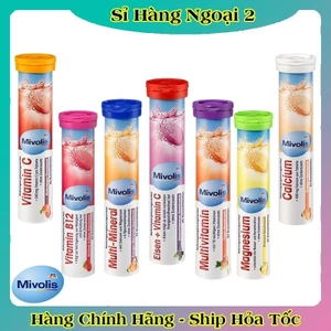 Viên sủi, C sủi Mivolis, hỗ trợ sức khỏe, tăng cường miễn dịch, nội địa Đức - tuýp 20 viên -Date mới nhẩt