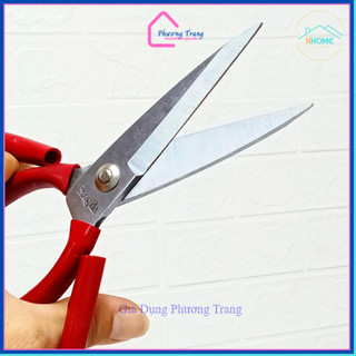 Kéo lưỡi thép cán bọc nhựa- kéo Hồng Hà Đỏ siêu sắc bén- kéo cắt gà - Phương Trang