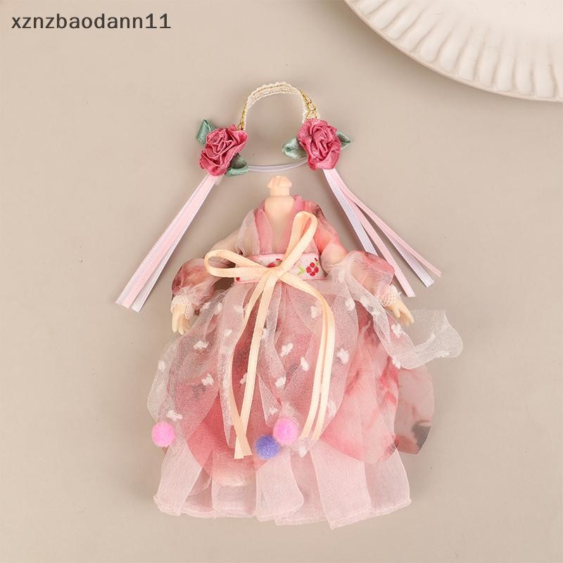 HL 16CM Búp bê phong cách Trung Quốc Hanfu Quần áo Đầm Búp bê Trang phục cổ xưa Áo choàng Búp bê Phụ kiện quần áo Đồ chơi trang điểm cho bé gái LMWU