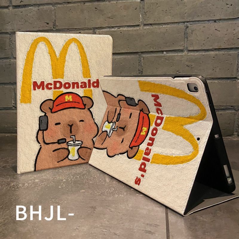 Hoạt Hình Capybara Người Nhện Phong Cách Sách Cho iPad Máy Tính Bảng Case2024air6 Pro11 Air3 / 4 / 5 10.9 10.5gen10th 2022Mini4 / 5 / 6 8.3 Air1 / 2 9.7gen7gen8gen9 10.2 Inch Có Khe Cắm Bút Vỏ Bảo Vệ