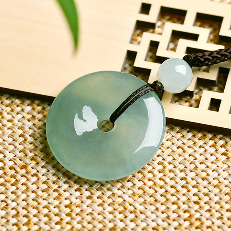 Phong Cách Mới Tự Nhiên Khóa An Toàn Mặt Dây Chuyền Băng Miến Điện Đơn Giản Phù Hợp Với Phong Cách Hàng Ngày