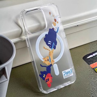 Gấu và bạn bè Vỏ điện thoại đơn giản và phong cách cho iPhone16 15 14 11 13 12 X XS Pro Max Xr Mini Xr 7 8 Plus Vỏ bảo vệ từ tính chống sốc trong suốt không màu vàng