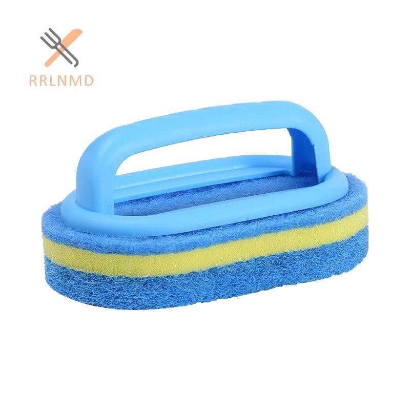 Rrlnmd Bọt Biển Bàn Chải Làm Sạch Có Tay Cầm Bồn Tắm Ngói Chà Bàn Chải Nhà Bếp Phòng Tắm Vệ Sinh Bàn Chải Xốp Hộ Gia Đình Vật Dụng Vệ Sinh MỚI