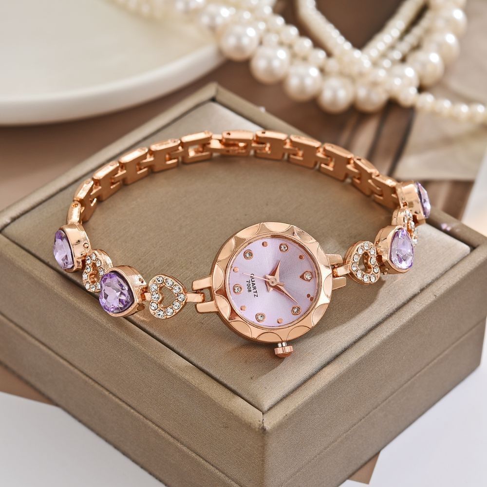Đồng hồ đeo tay giả đá quý phong cách Hàn Quốc dành cho nữ Đồng hồ đeo tay nhỏ và thời trang Nữ sinh trung học cơ sở Đồng hồ tối giản dành cho nữ