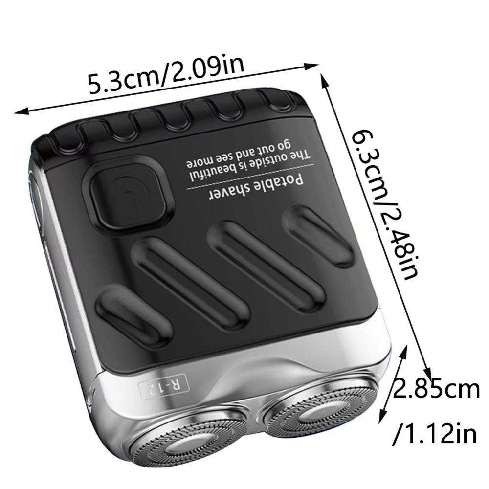 Máy cạo râu điện nam LACYES, Dao cạo quay cầm tay hai đầu Mini, Kích thước bỏ túi từ tính chống thấm nước hiệu quả Máy cạo râu Bạn trai