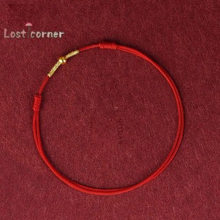 Lostcorner Thời Trang Handmade Vòng Tay Dây Đỏ Vòng Tay May Mắn Nam Nữ Người Yêu Bạn Thân Nhất Vòng Tay May Mắn Vòng Chân Kích Thước Điều Chỉnh Mới