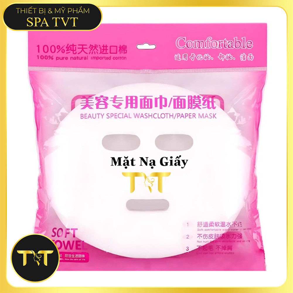 Mặt Nạ Giấy 80 Cái Và Giấy Tẩy Trang 1200 Miếng 7.7cm Cho Spa, Thẩm Mỹ Viện