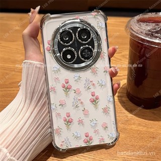 Ốp điện thoại Honor X9C X9B X9A 200 5G Honor X7C 200 Magic 7 Pro X9C Ốp điện thoại thông minh màu hồng vỏ hoa nhỏ chống sốc với bảo vệ ống kính camera Ốp điện thoại dày có túi khí chống sốc