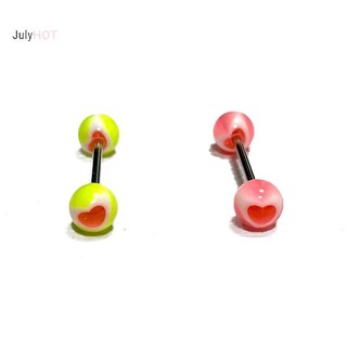 Julyhot 1 Chiếc Thép Titan Nhiều Màu Sắc Lưỡi Móng Tay Xuyên Cơ Thể Đinh Xuyên Trang Sức Cơ Thể Cho Nữ Quà Tặng Nhẫn Lưỡi Massivedeals