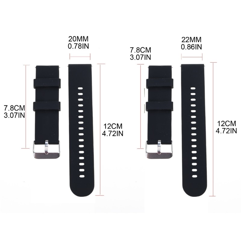 Dây đeo cổ tay bằng silicon mặt trăng Phát hành nhanh Dây đeo đồng hồ thông minh Vòng lặp 20mm 22mm
