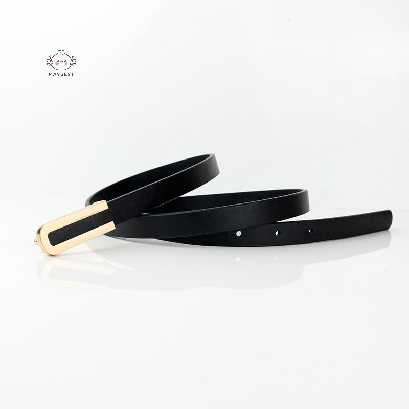 Maybest Nữ Thắt Lưng Tối Giản Khóa Pin Da Mỏng Thắt Lưng Nữ Cho Quần Jean Quần {VN}