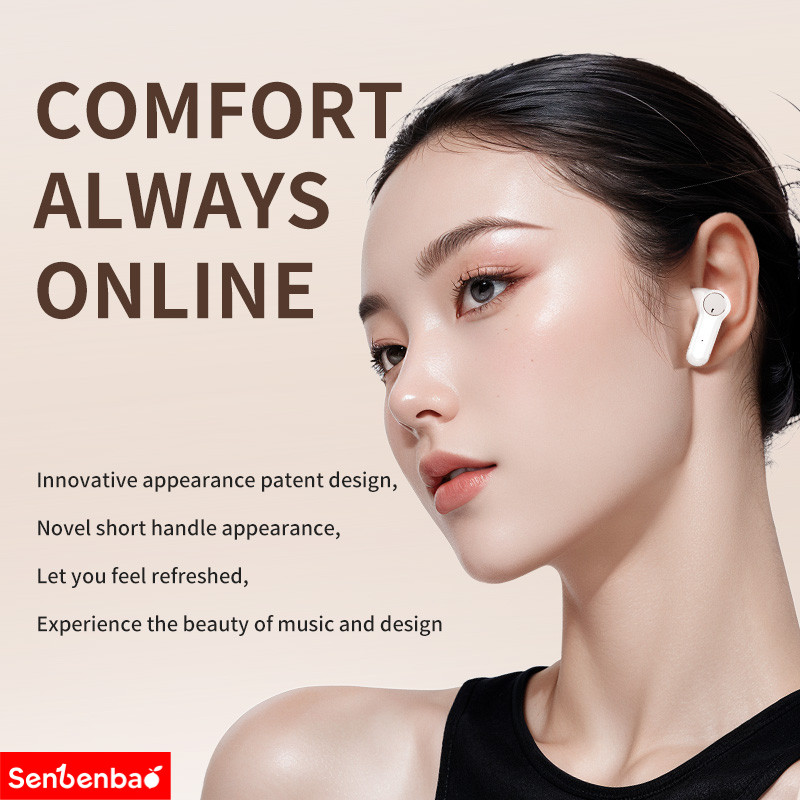 Senbenbao SJ53 Tai nghe không dây Bluetooth chính hãngTWS có Mic Tai nghe thể thao Bluetooth 5.4
