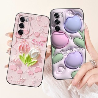 Dành Cho Oppo Reno12 5G CPH2625 Ốp Lưng Mới Phong Cách Hoa Cúc Mềm Silicon Dành Cho Oppo Reno 12 Pro 5G CPH2629 Reno12 Vỏ