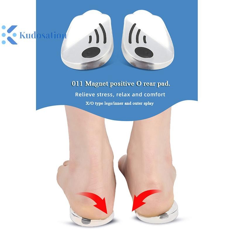 Kudosation Silicone Chỉnh Hình Đế Cho Chân O / X Loại Chân Valgus Varus Chỉnh Plantar Fasciitis Gel Đế Lót Nam Châm Massage Chăm Sóc Bàn Chân