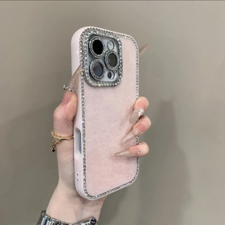 Sang Trọng Full Edge Kim Cương Lấp Lánh Điện Thoại iPhone16 15 14 13 Pro Max Chống Sốc Bảo Vệ Camera Chống Rơi Silicon Mềm Ốp Lưng