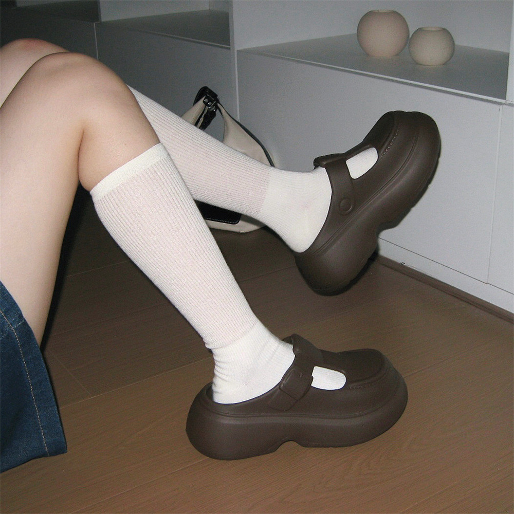 XIXITIAO Dép Thời Trang Đơn Giản Lười Slip-On Giày Mary Jane Thoải Mái Mùa Hè Nữ