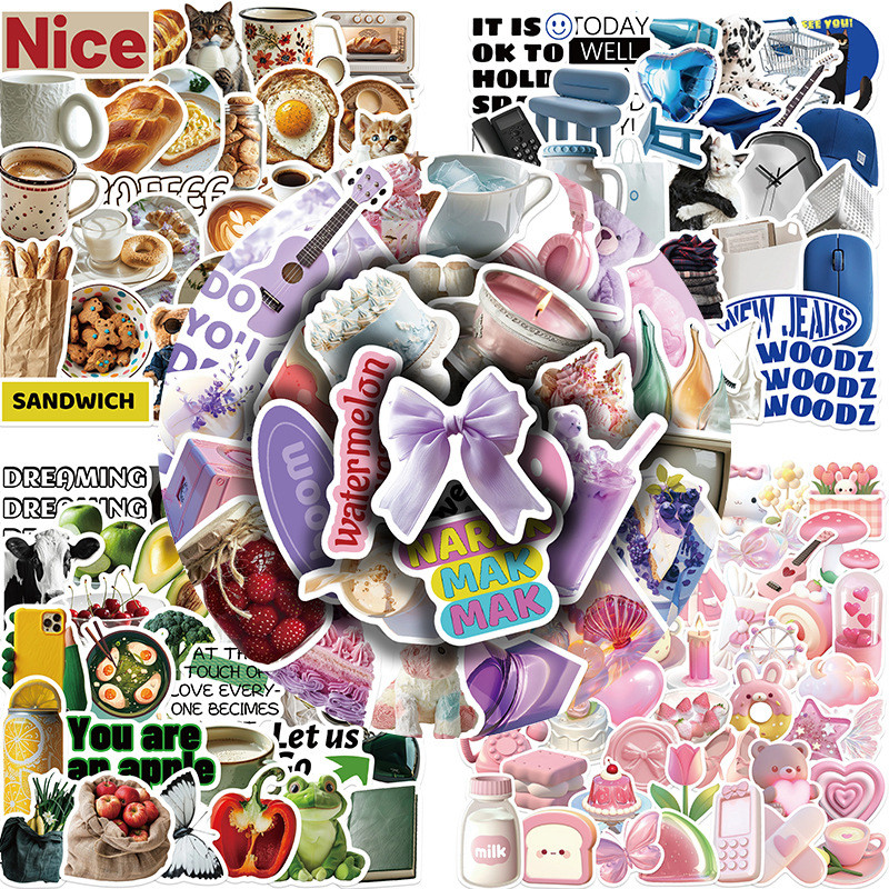 Ins-Style Doodle Sticker Mega Pack | 50 đề can có thể tháo rời cho máy ...