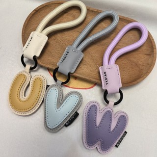 [Mặt dây chuyền chữ đôi] Móc khóa dây buộc ô tô Mặt dây chuyền PU Tinh tế Dễ thương Đơn giản Đơn giản Nam nữ Móc chìa khóa Mặt dây chuyền cặp đôi cao cấp