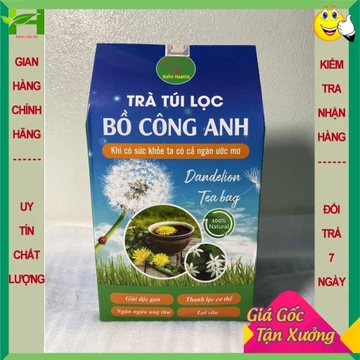 Trà túi lọc bồ công anh Bảo Khang, lá bồ công anh, nhuận tràng, lợi tiểu, chán ăn, đau khớp, chàm