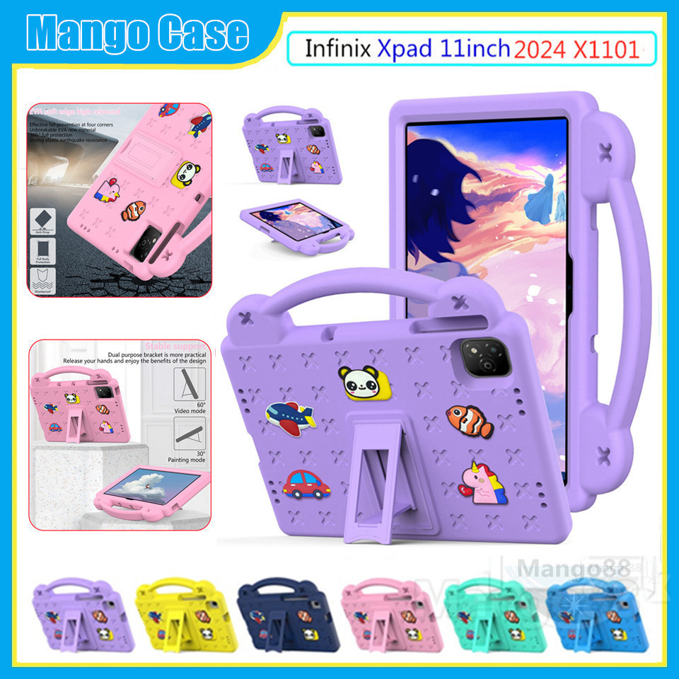 Ốp Lưng Cho Infinix Xpad 11inch 2024 X1101 Máy Tính Bảng Trẻ Em An Toàn Trẻ Em Tay Cầm Đứng Vỏ An Toàn Sinh Viên Bảo Vệ Cầm Tay Giá Đỡ Học Tập Trẻ Em Học Sinh Nghiên Cứu Chống Sốc Bao