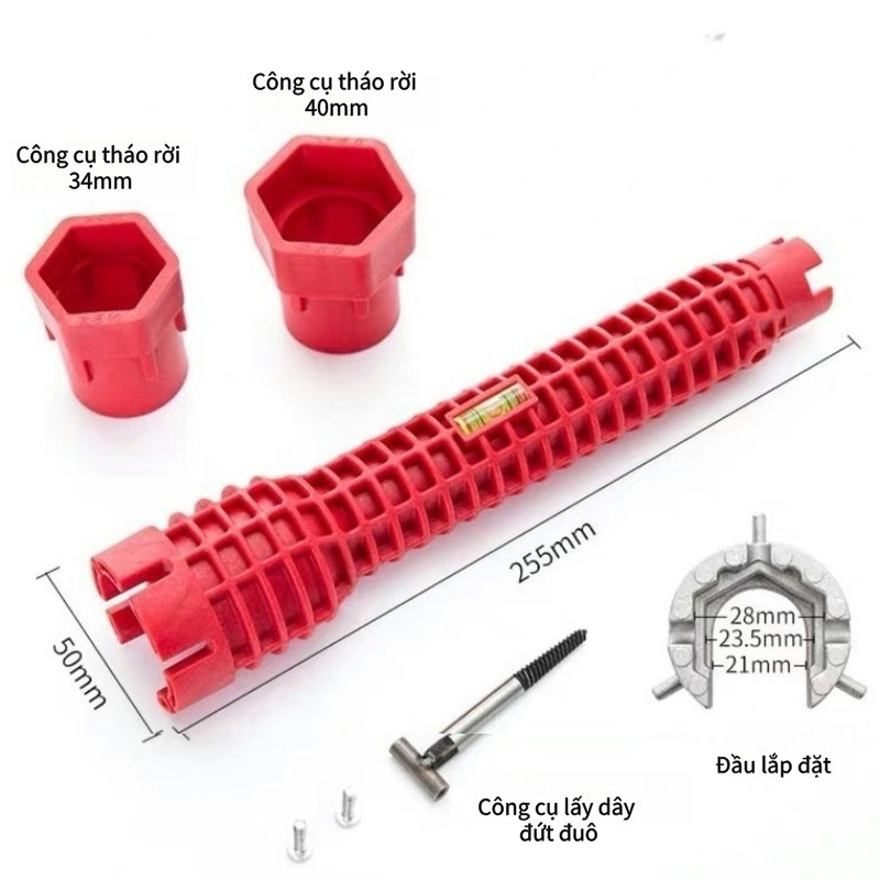 【8 trong 1】Đa Năng Chìm Cờ Lê Vòi，Cờ lê đa năng mạnh dây cấp nước, Dụng cụ Tháo Tháp Cường Nước ĐA NĂNG