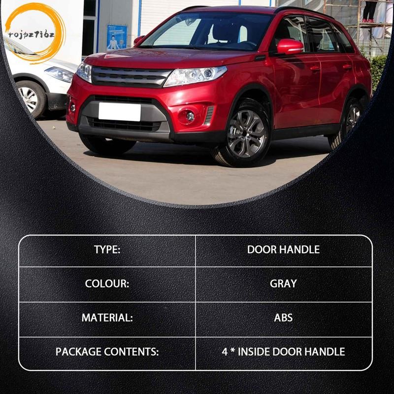 4 Bên Trong Tay Nắm Cửa Phía Trước Phía Sau Bên Trái Phải Cho Suzuki Grand Vitara Xám 95-01 83130-60G01 83110-60G01