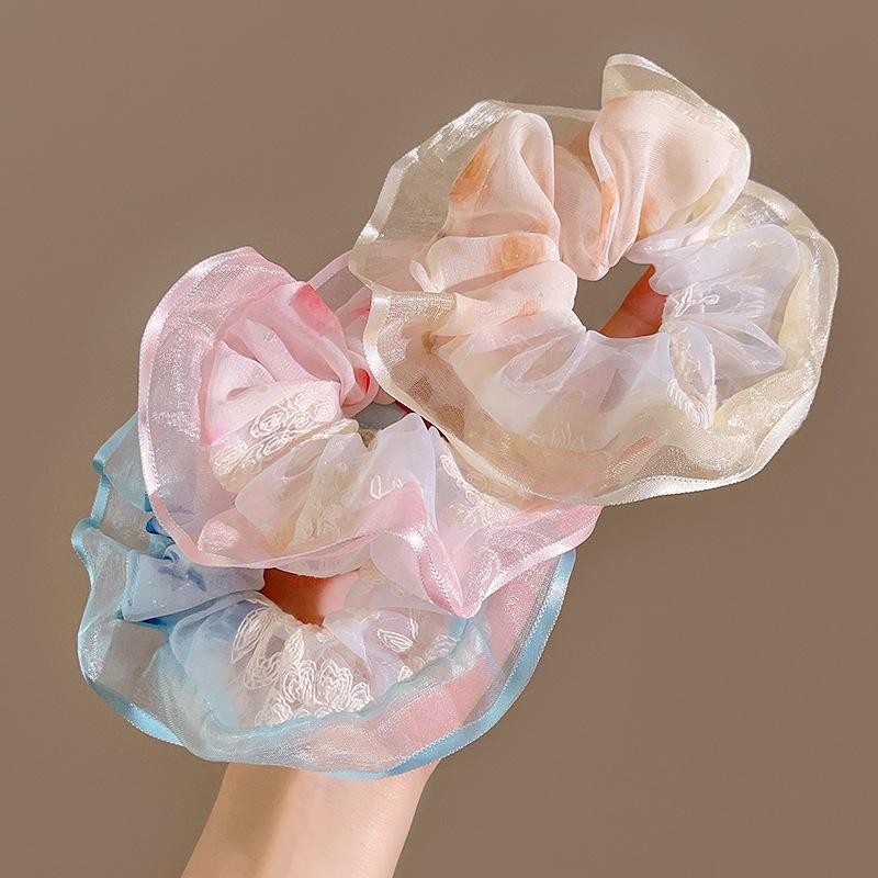 PANPIA-Thanh Lịch In Ren Cạnh Rộng Tóc Nhẫn Nữ Cô Gái Ngọt Ngào Buộc Tóc Dễ Thương Đa Năng Tóc Thời Trang Phụ Kiện Tóc HEVN