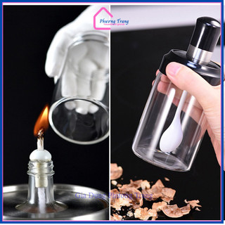 Combo 5 Hũ đựng gia vị  thuỷ tinh kèm muỗng - Lọ đựng gia vị chất liệu thủy tinh kèm thìa - Phương Trang