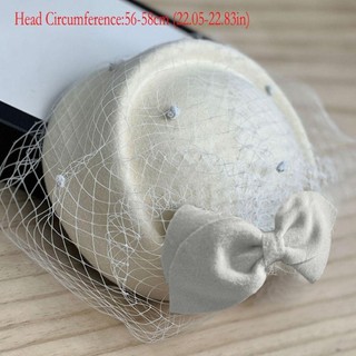 Mũ Fascinator phong cách Anh có tấm che mặt - Trang phục cô dâu sang trọng