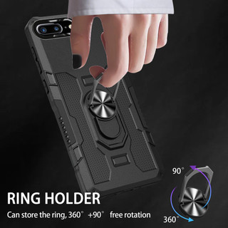 Dành Cho iphone 6 Plus / 7 Plus / 8 Plus / SE 2020 / 2022 Ốp điện thoại PC Cứng Mặt Sau TPU Mềm Cạnh Bảo Vệ Camera Giá Đỡ Nhẫn Chân Đế Chống Sốc Mỏng Vỏ