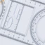 1 CÁI 360 đa chức năng ° Thước vẽ hình học có thể di chuyển cho học sinh tiểu học Toán học Di động trong suốt 3D Flat VN