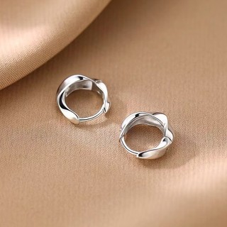 Bạc 925 Kim Mobius Bông Tai Niche Phong Cách Mới 2024 Bán Chạy Nữ Bông Tai Cao Cấp Bông Tai
