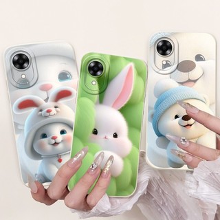 Vỏ Hoạt Hình Cho OPPO A17 CPH2477 / A17K CPH2471 Ốp Lưng Điện Thoại Gấu Trúc Dễ Thương Thỏ Mềm Silicon Cho OPPOA17 A 17K Ốp Lưng