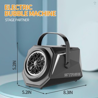 Máy tạo bong bóng 10 lỗ có đèn, di động, dùng cho sinh nhật, đám cưới, ngoài trời, Giáng sinh, một cú nhấp chuột, kèm tay cầm, dùng pin 4*